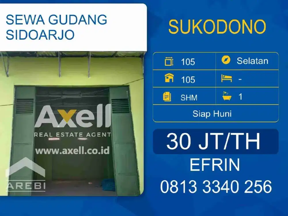 Gudang Sukodono Disewakan