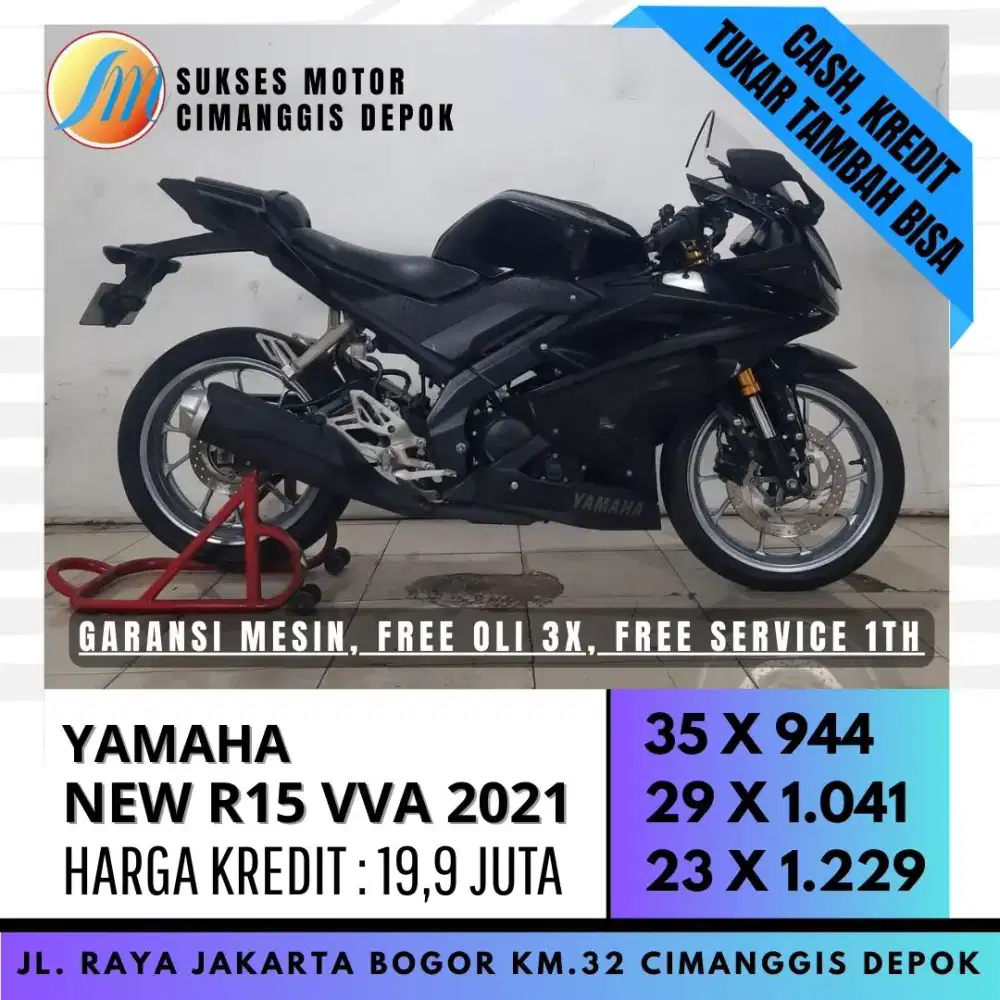 YAMAHA NEW R15 CON 2021 PROMO KREDIT DP 500 CASH KREDIT GARANSI MESIN