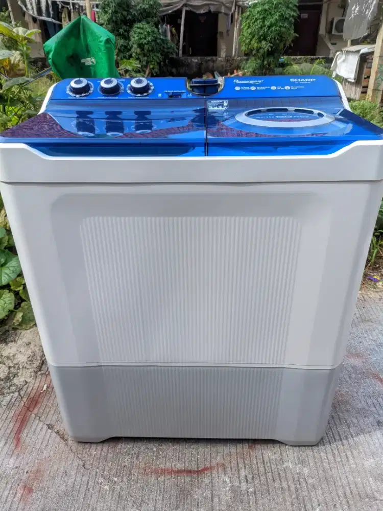 Mesin cuci sharp 14kg mulus 90%