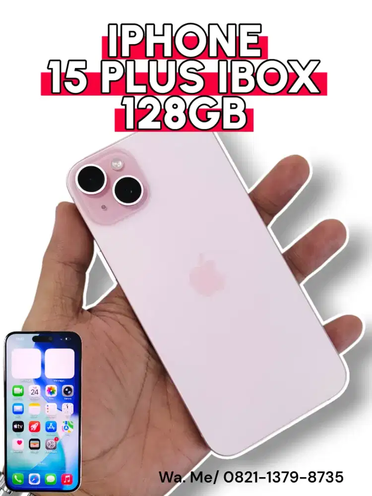 Iphone 15 plus ibox 128GB normal mulus fullset