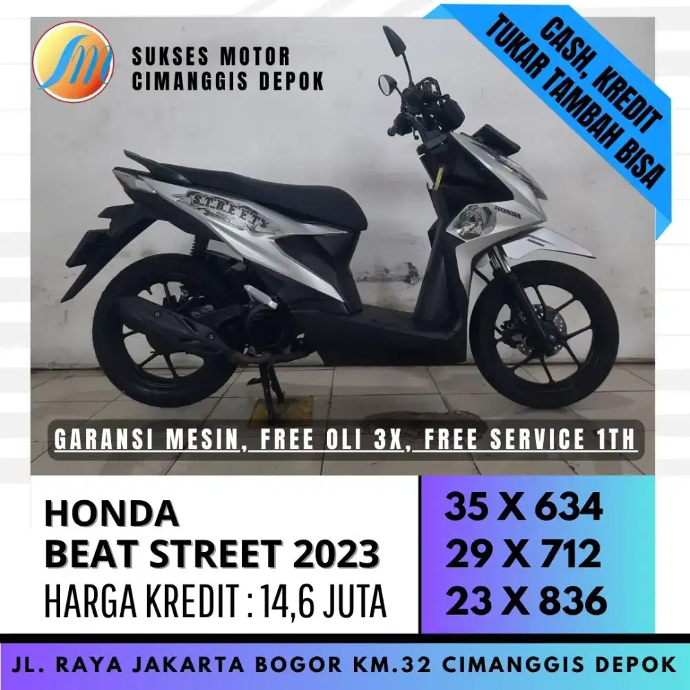 HONDA BEAT STREET ESP 2023 PROMO DP 600 CASH KREDIT BERGARANSI MESIN