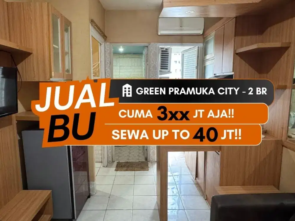 Jual BU Apartemen Green Pramuka City 2BR Full Furnished Rawamangun Jakarta Pusat