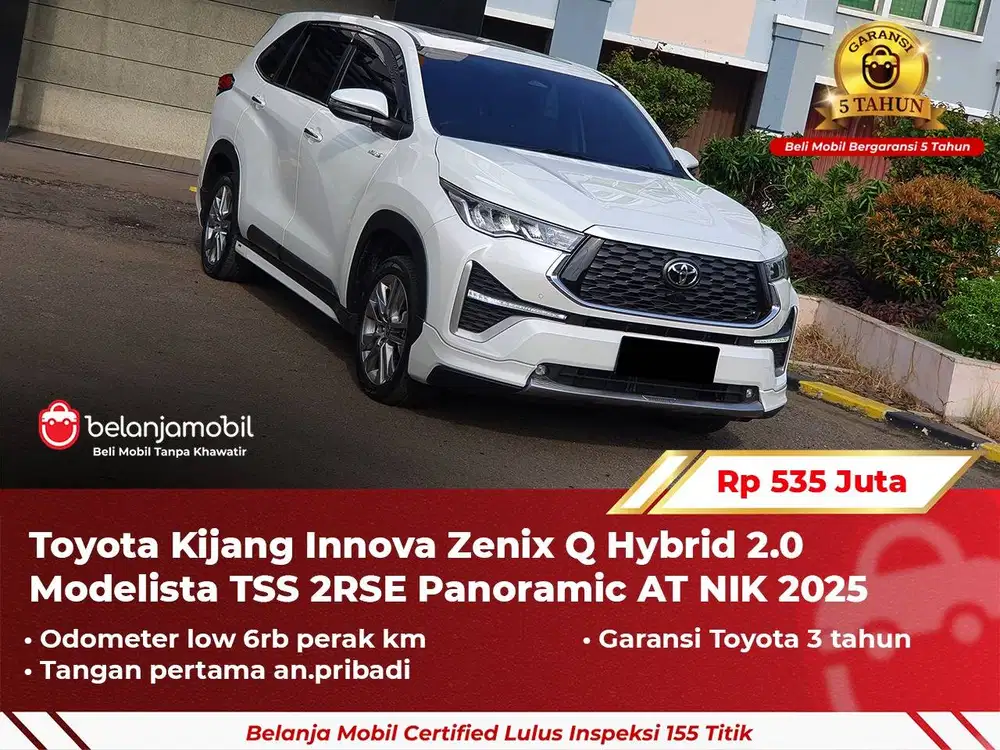 [GARANSI 5TH] Toyota Innova Zenix Q Hybrid 2.0 Modelista TSS 2025/2026