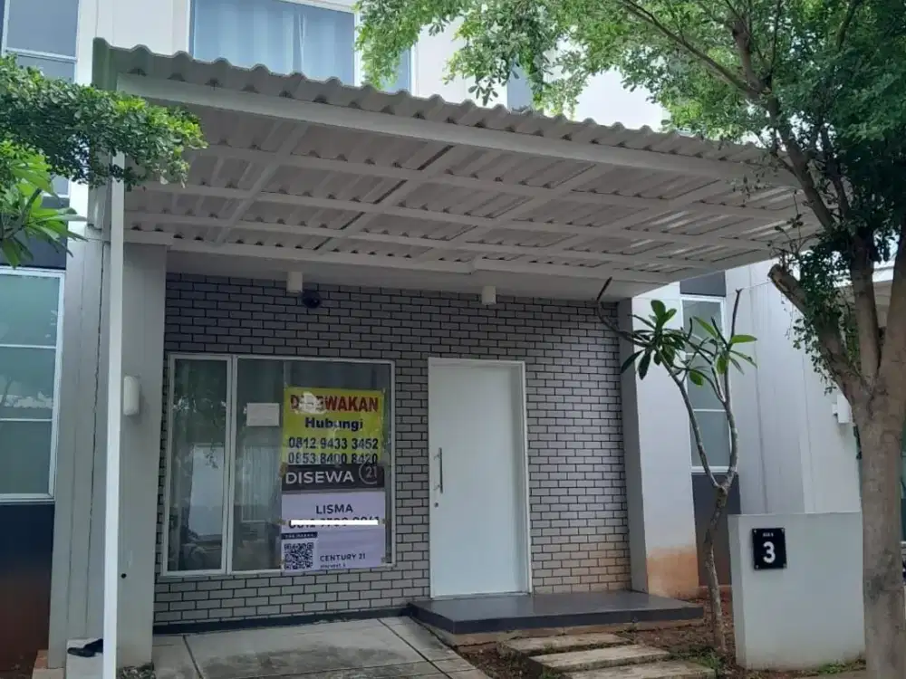 DISEWAKAN RUMAH 2 LANTAI SAVASA DI DELTAMAS CIKARANG PUSAT