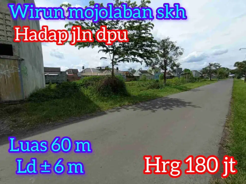 Dijual pekarangan 60m di wirun sukoharjo