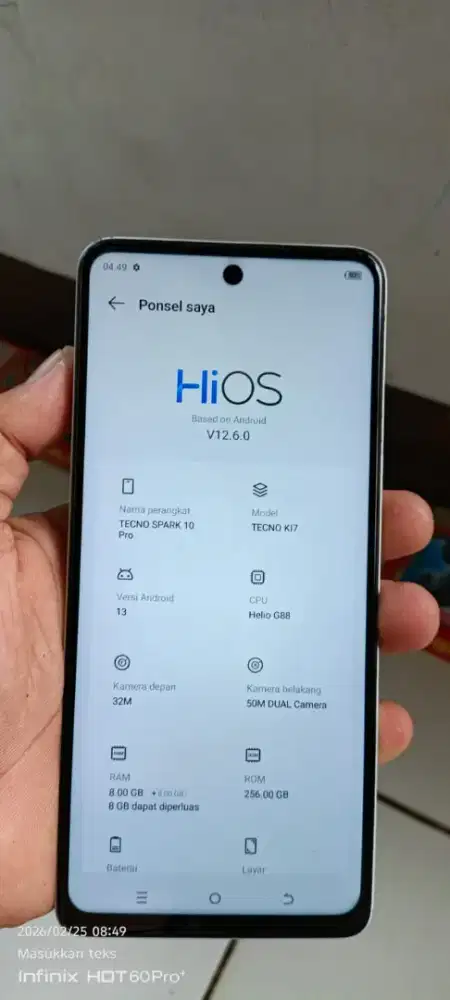 Tecno sprak 10 pro  resmi  8+8/256 HP cas biasa lecet pmkyan ja NFC