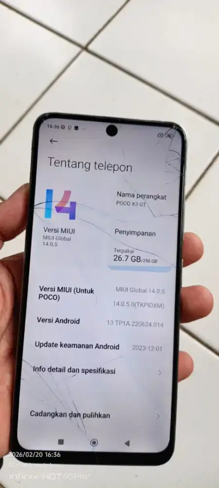 Poco  x3 gt resmi  8/256  mnus gantian LCD sma rtak jga normal smua