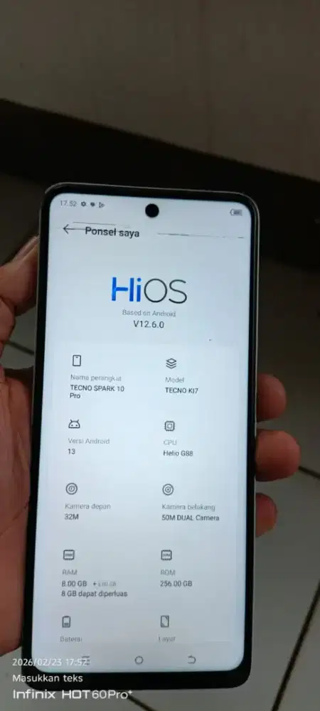 Tecno spark 10 pro  8/256 resmi mnus ada noda garis item atas