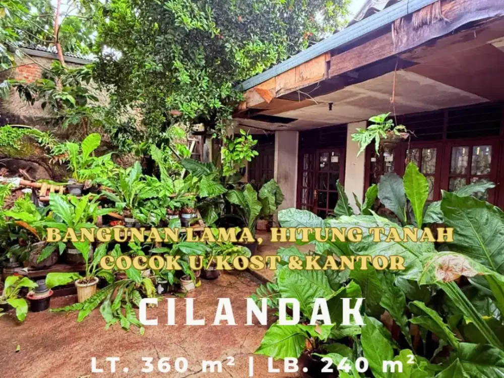 Dijual Bangunan lama 1 Lantai cocok untuk usaha kost & Kantor