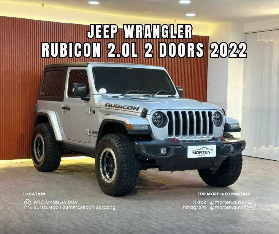 Jeep Wrangler 2.0L Rubicon 2 Doors 2023 Km 12 Ribu Record Antik Gransi
