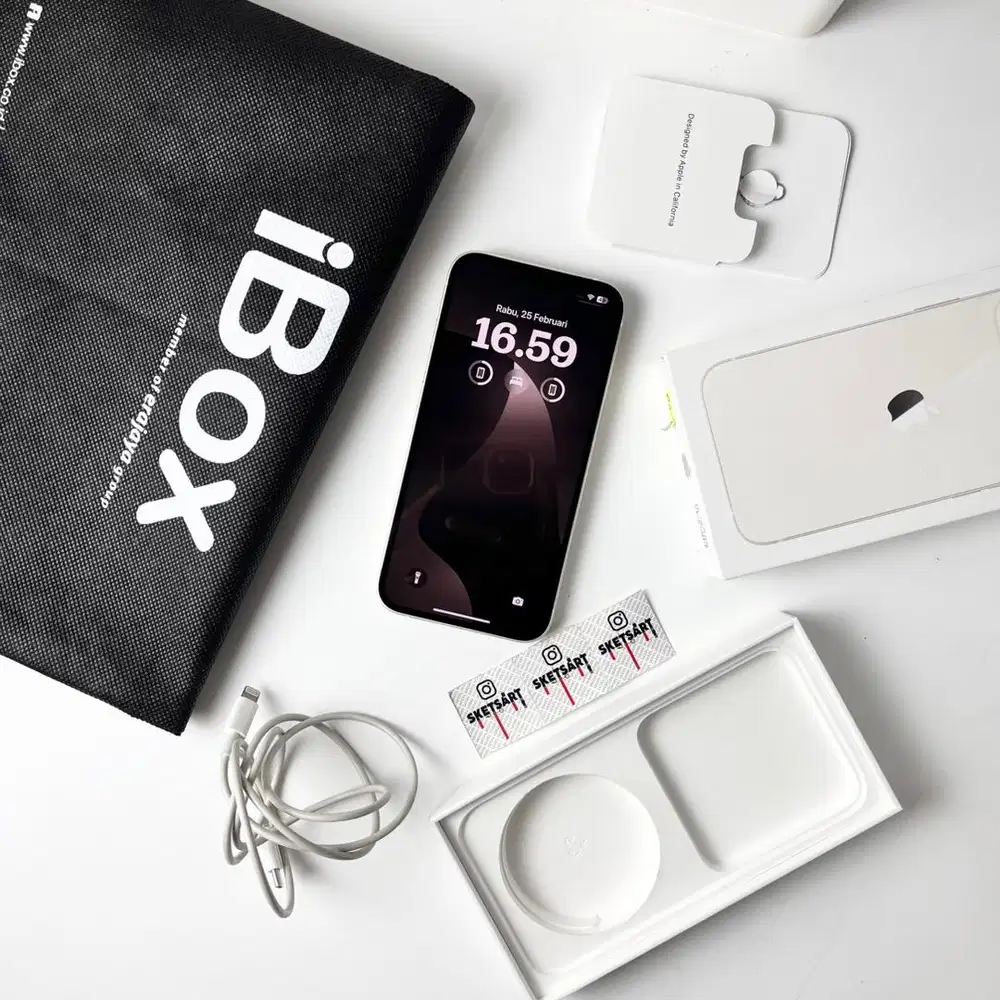 iPhone 13 128gb Starlight iBox Battery Health 100% Original