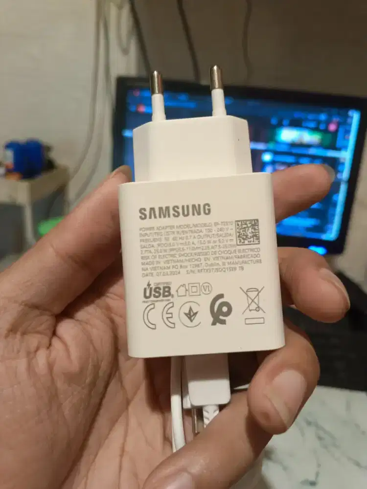 Charger samsung 25watt type to type c fast charging
