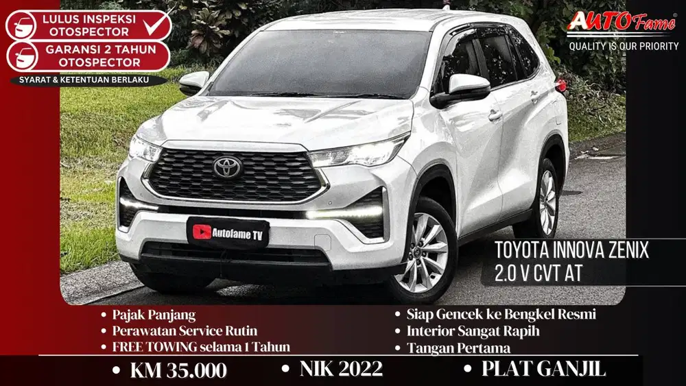 Toyota Innova Zenix 2.0 V CVT AT White On Brown NIK 2022 Akhir Tgn 1 D