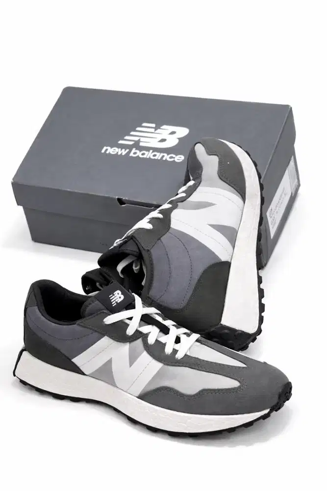 Sepatu Nb 327 black grey