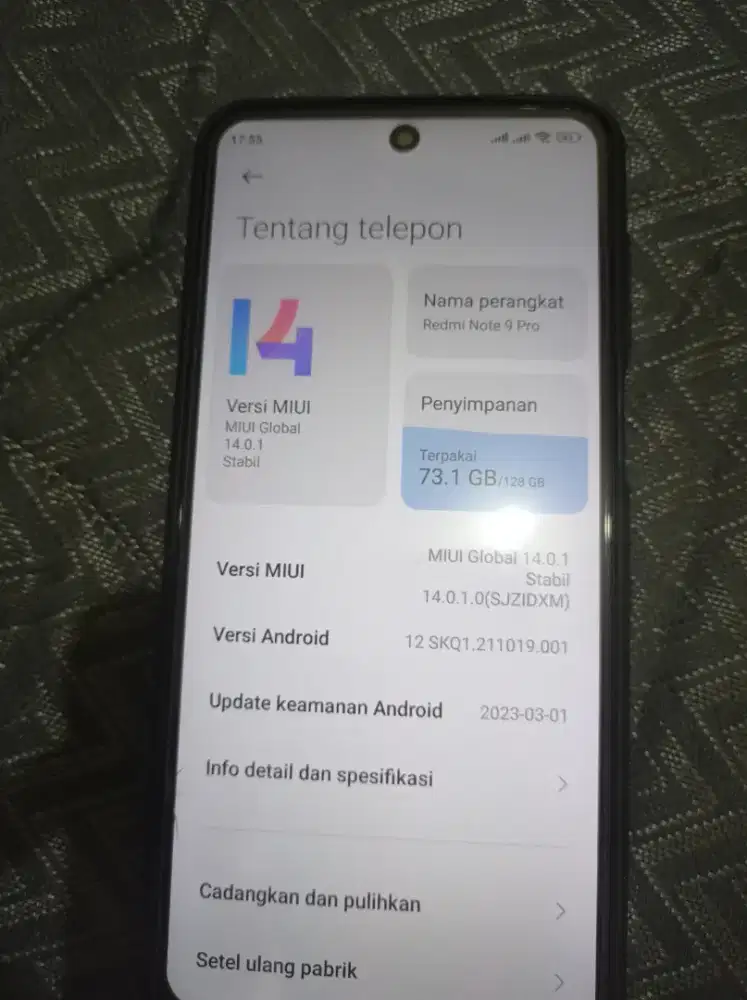 Redmi note 9 pro ram 8/128