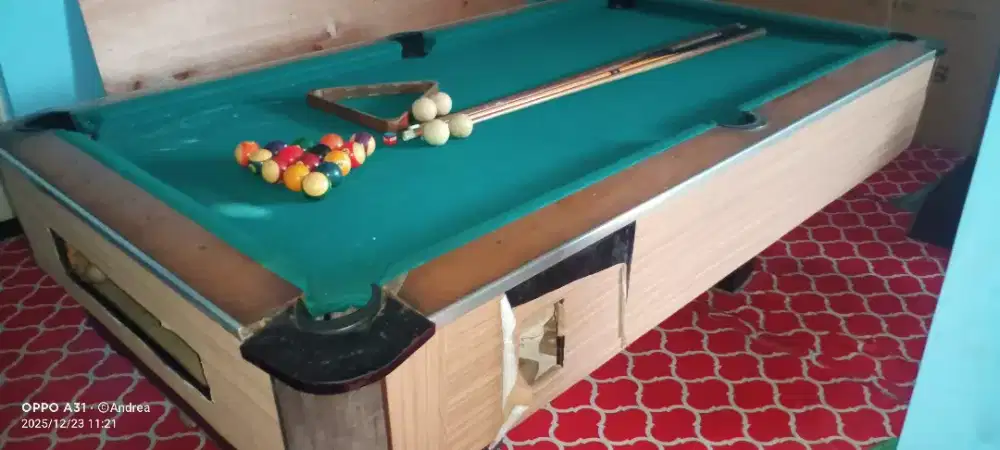 Meja billiard paket lengkap