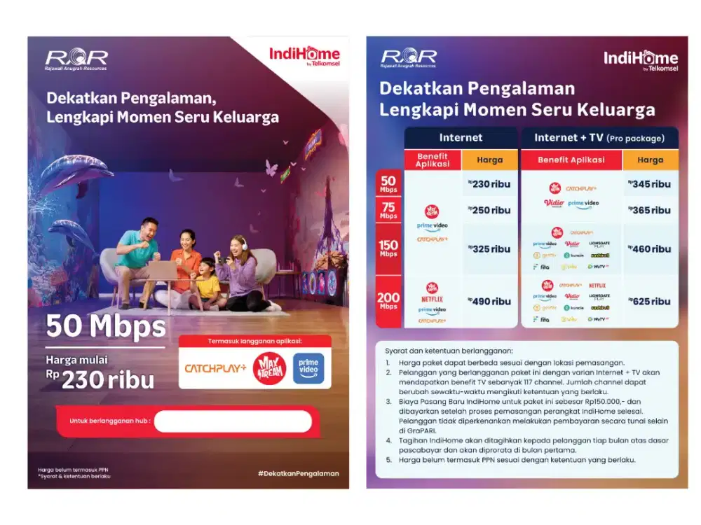 Indihome Internet dan tv