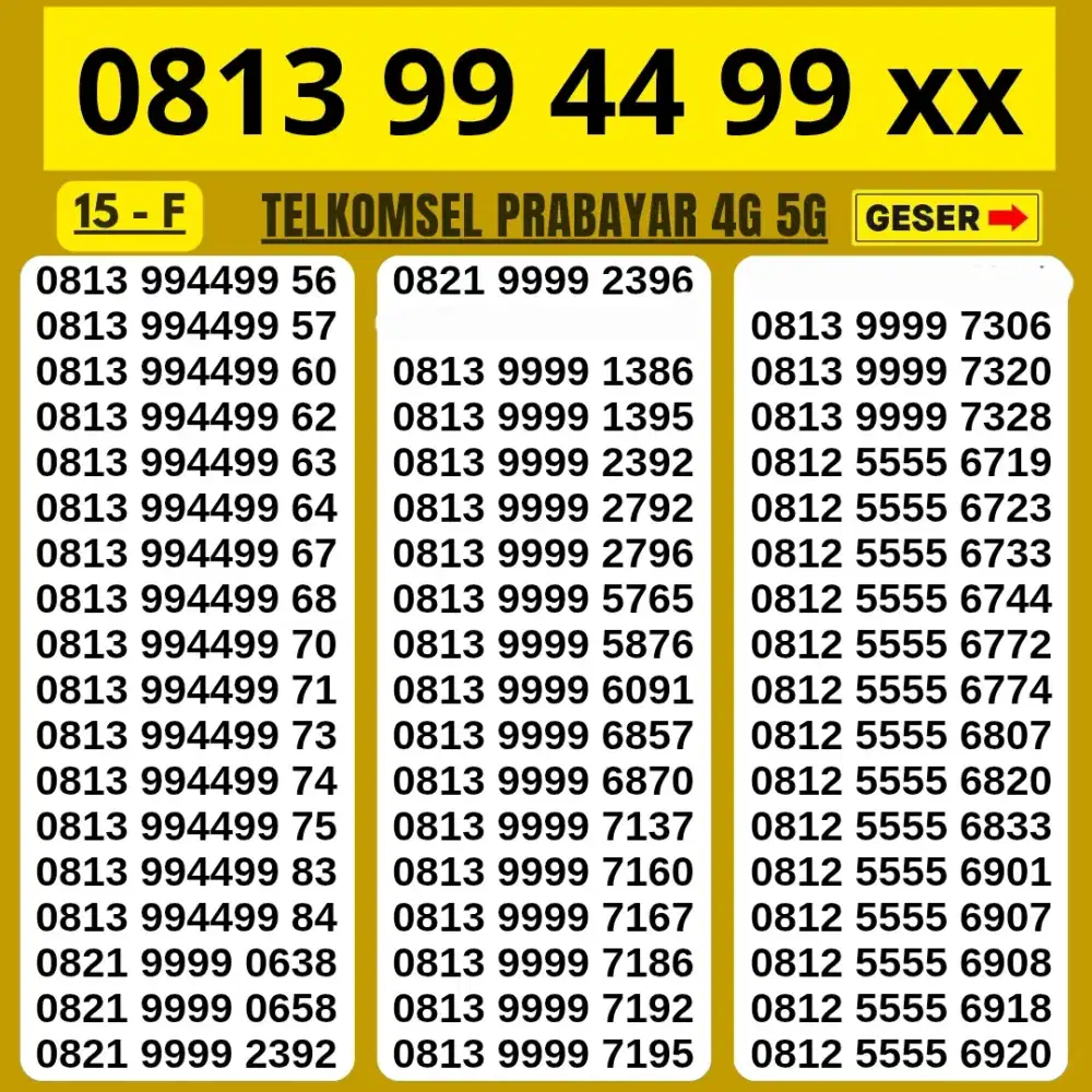 Nomor Cantik Simpati Kartu Perdana Telkomsel simpati tahun lahir 1881