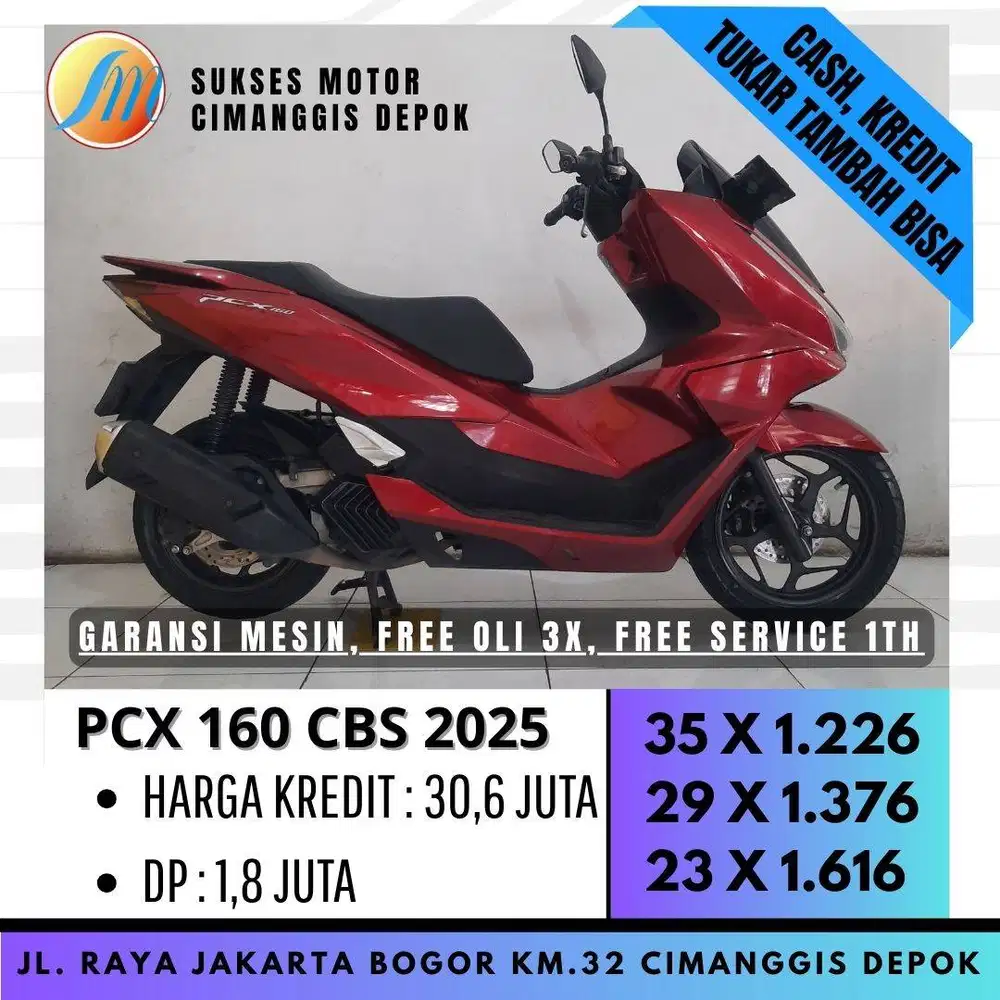 HONDA NEW PCX 160 CBS 2025 PROMO RAMADHAN DP 1JUTAAN CASH KREDIT CC
