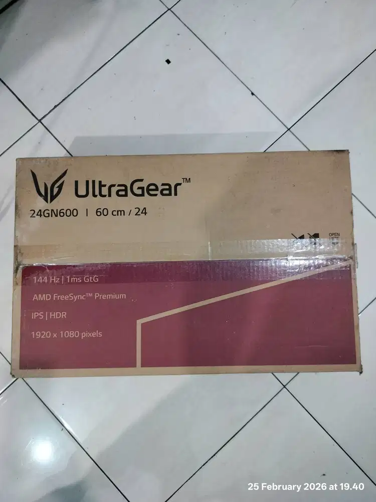 Monitor LG UltraGear 24 inc 144Hz 1920x1020 pixel Frameless