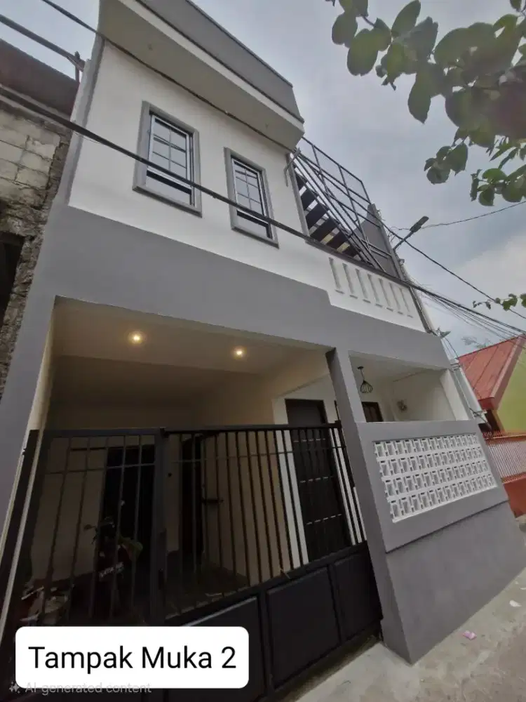 RUMAH MININALIS  2.5 LANTAI, STRATEGIS, BEBAS BANJIR, DAERAH CONDET