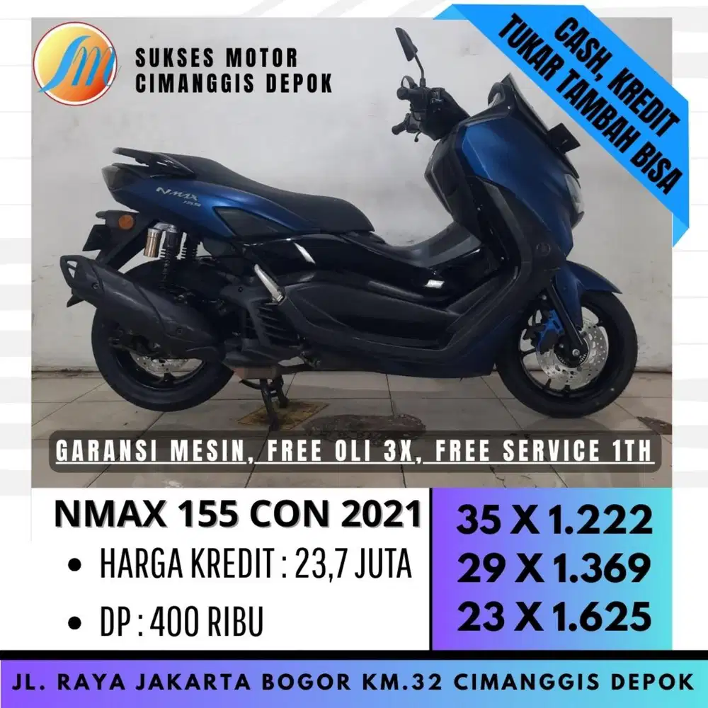 YAMAHA ALL NEW NMAX 155 CON 2021 PROMO DP 400 CASH KREDIT CC BISA