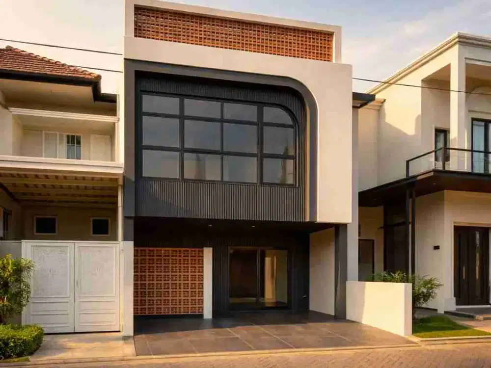 Rumah Modern Kota Malang 2,5 Lantai dengan Rooftop Luas dan Mountain View