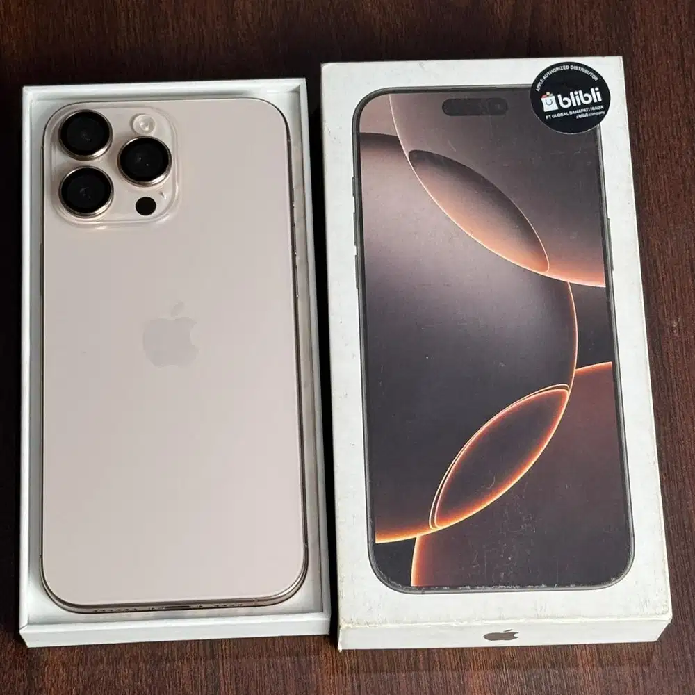 iPhone 16 PRO MAX DESERT TITANIUM 256GB Garansi Resmi iBox