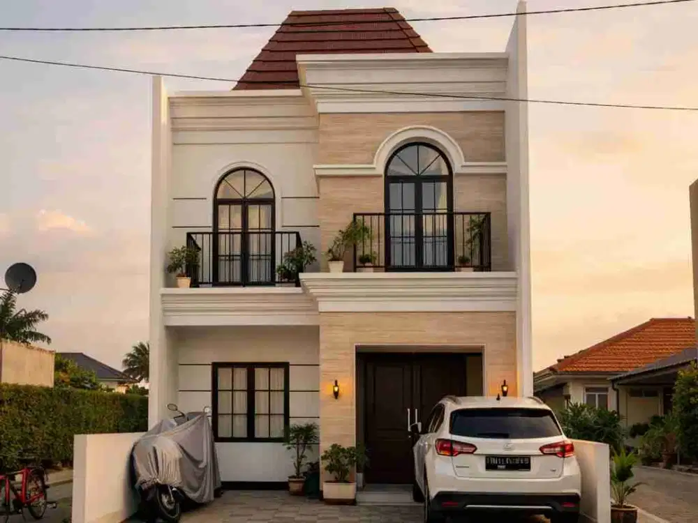 American Modern Villa dengan Panorama Pegunungan Eksklusif di Merjosari