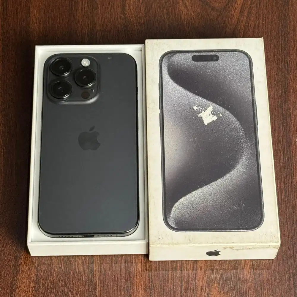 iPhone 15 PRO BLACK TITANIUM 128GB Garansi Resmi iBox