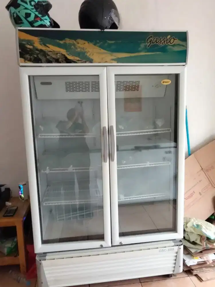 Softcase kulkas 2 pintu kaca