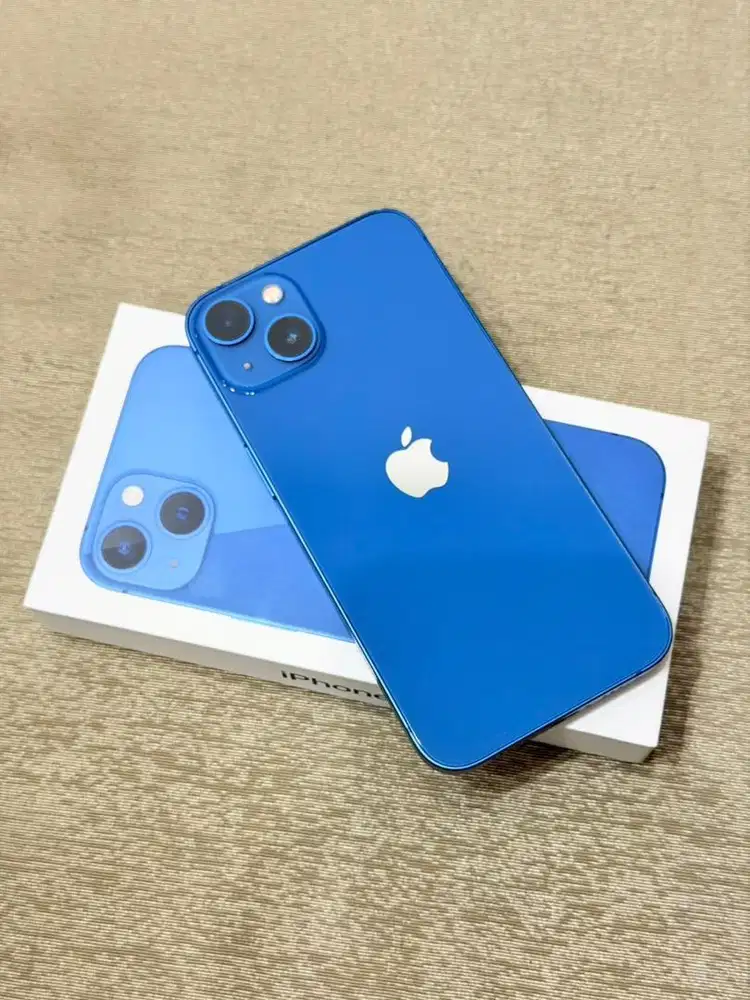 Jual iphone 13 Blue 128gb ex IBOX