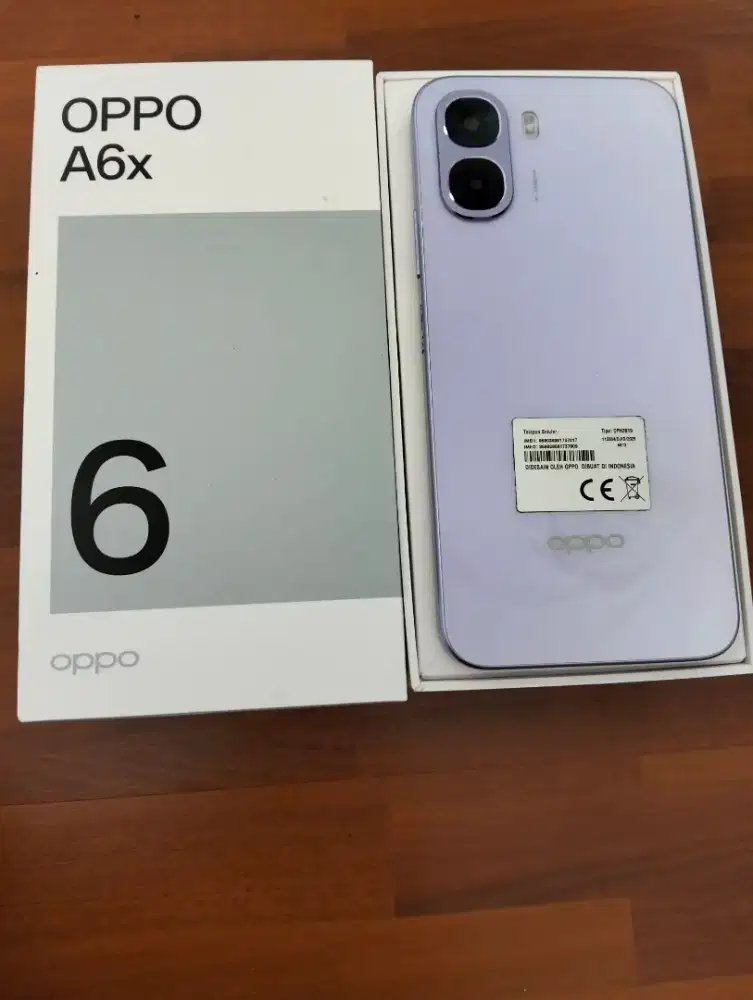 Di jual Oppo A6x RAM 8/64 UNGU MUDA FULLSET