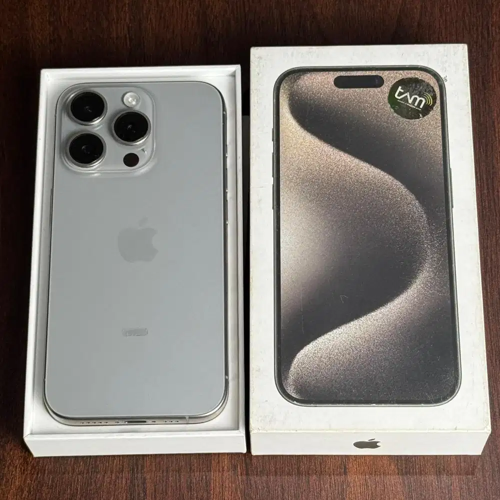 iPhone 15 PRO NATURAL TITANIUM 128GB Garansi Resmi iBox18.