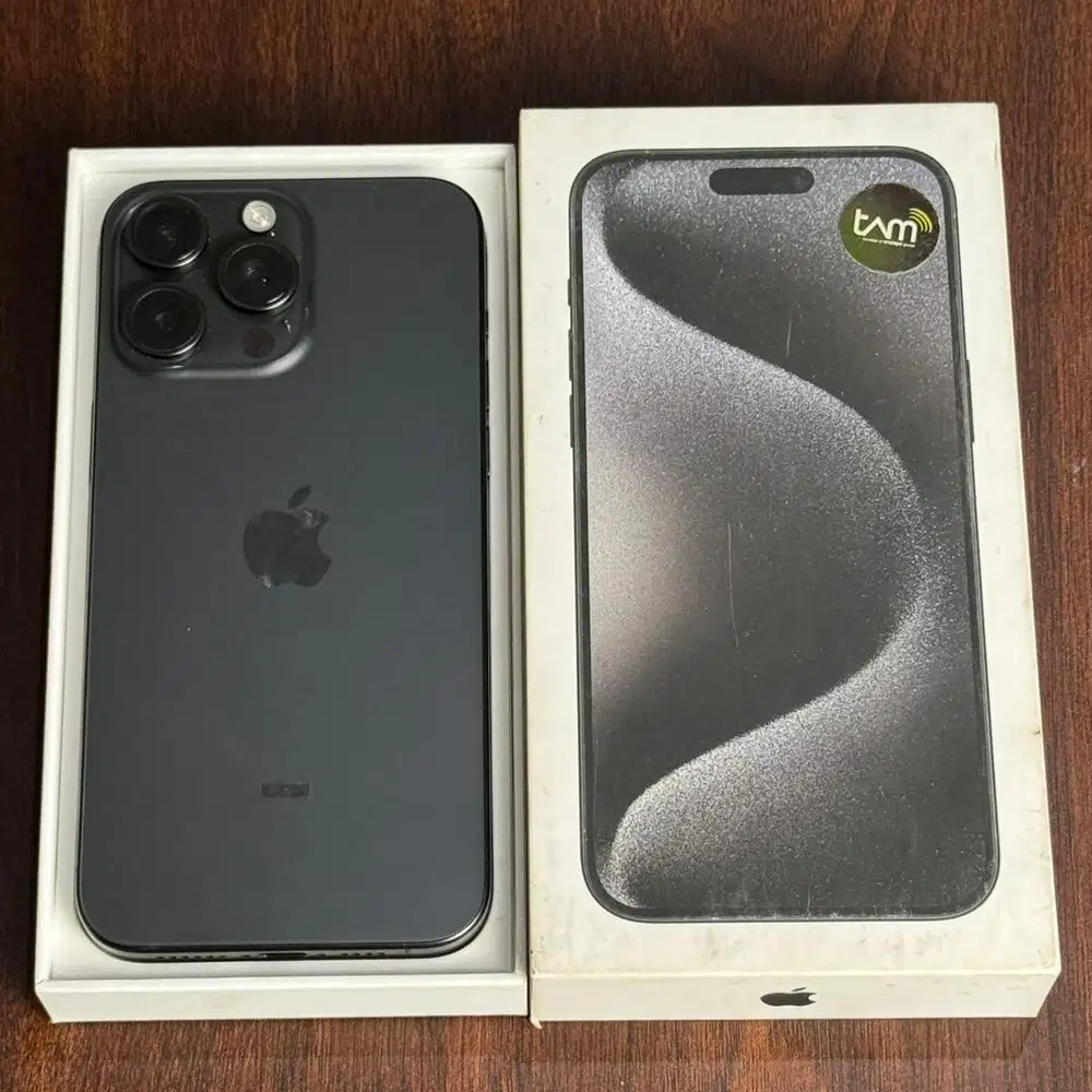 iPhone 15 PRO MAX BLACK TITANIUM 256GB Garansi Resmi iBox