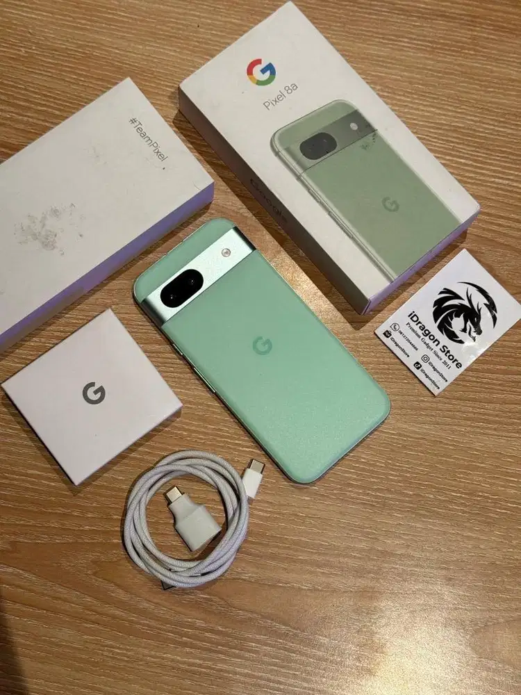 google pixel 8a 128gb warna aloe green fullset mulus