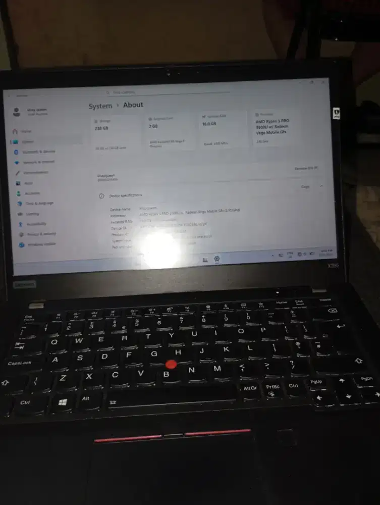 Laptop thinkpad x395