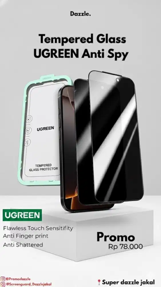 Ugreen tempered Glass Anti Spy