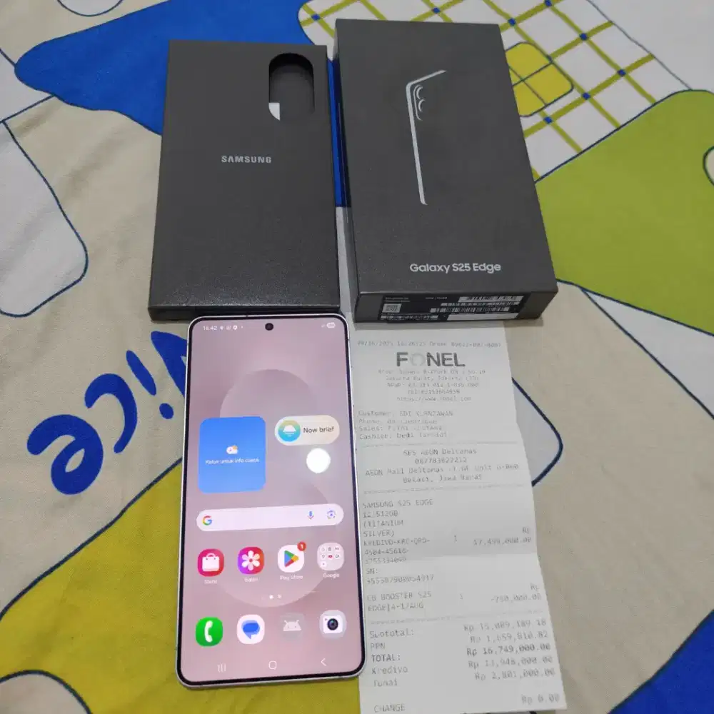 Samsung Galaxy S25 Edge 512GB Resmi Sein Mulus Like New