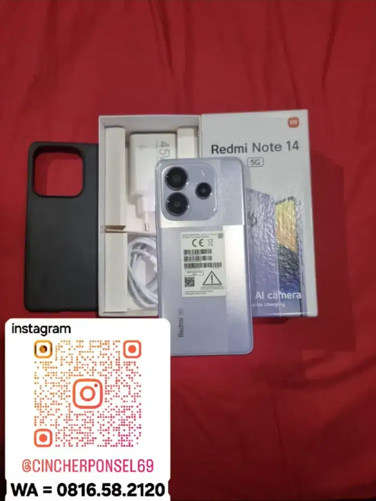 Jual hp REDMI NOTE 14 5G 12/512  likenew istimewa grns panjang BH 100%