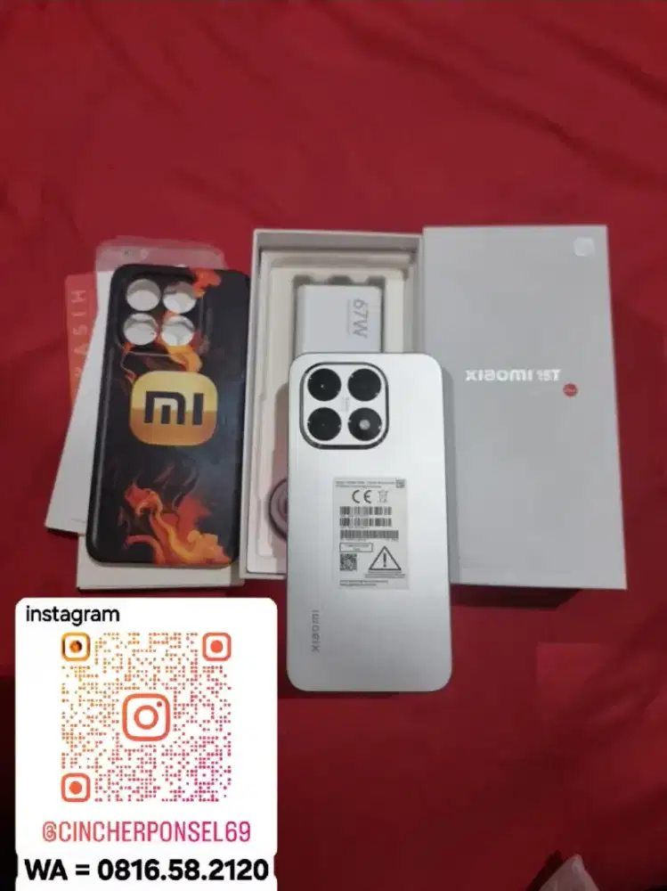Jual hp bekas likenew Xiaomi 15T 5g RAM 12gb istimewa grns panjang