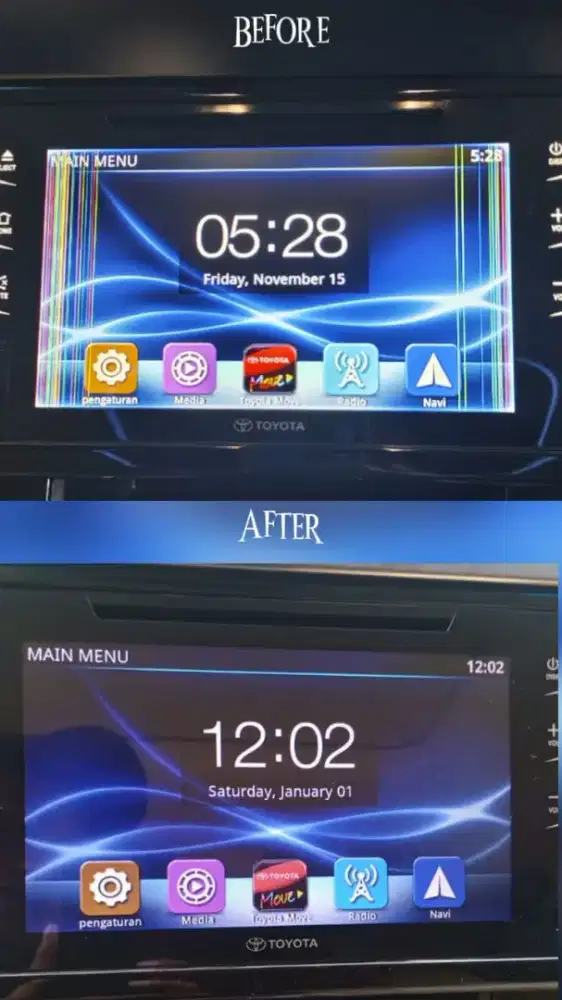 Lcd original toyota alpard 2015-2019