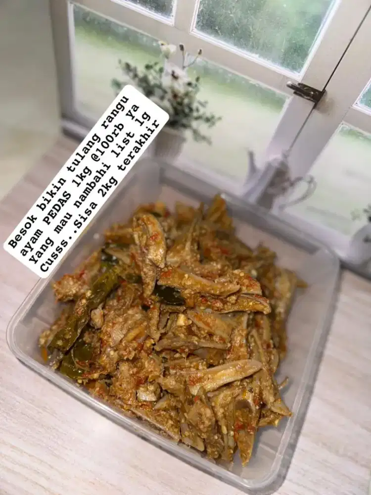 tulang rangu AYAM PEDAS 1 kg siap konsumsi