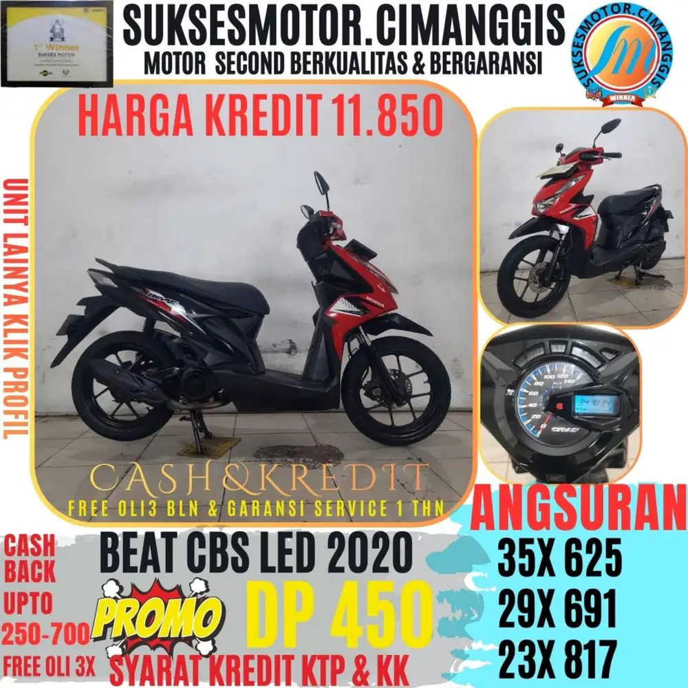 BEAT CBS PROMOTERMURAH CASHBACK UPTO700RBU FREEOLI3X DP450