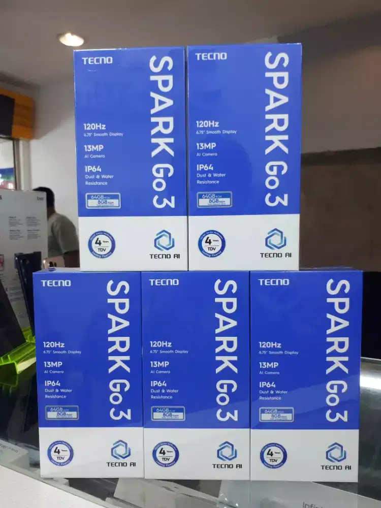 Tecno Spark Go 3 4/64gb Dan 4/128gb New