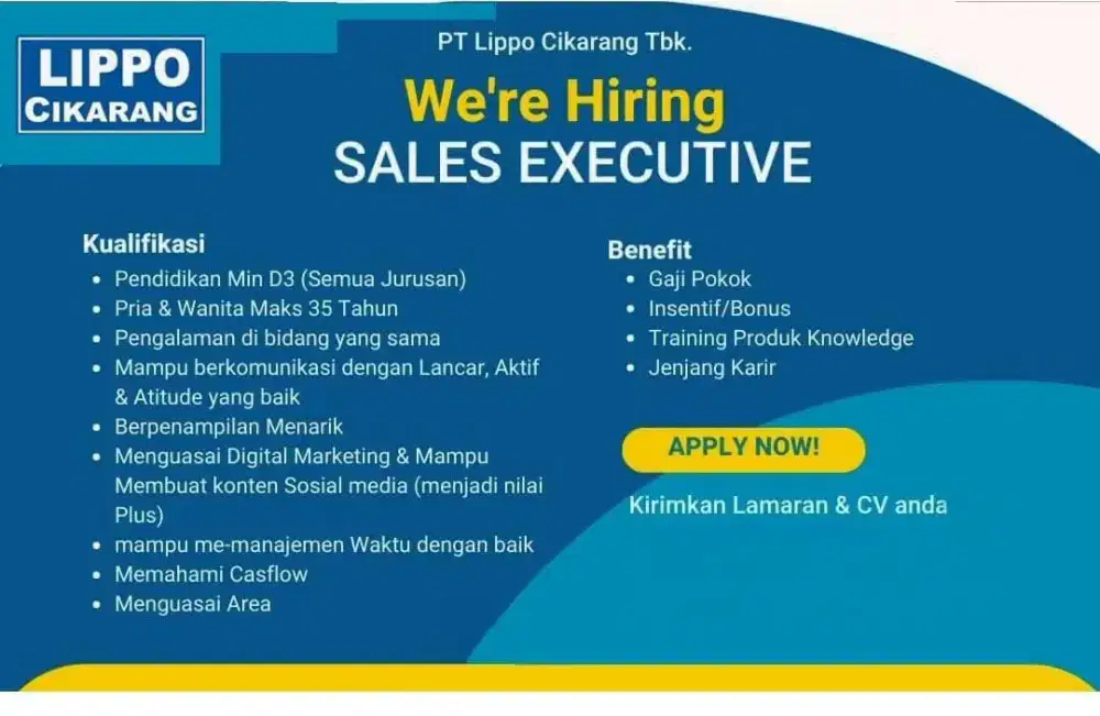 Open Rekrutmen Sales Executive