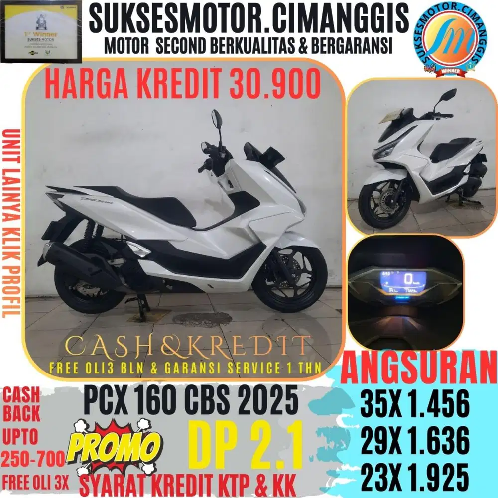 NEW PCX 160 CBS PROMOTERMURAH CASHBACK UPTO700RBU FREEOLI3X DP 2.100