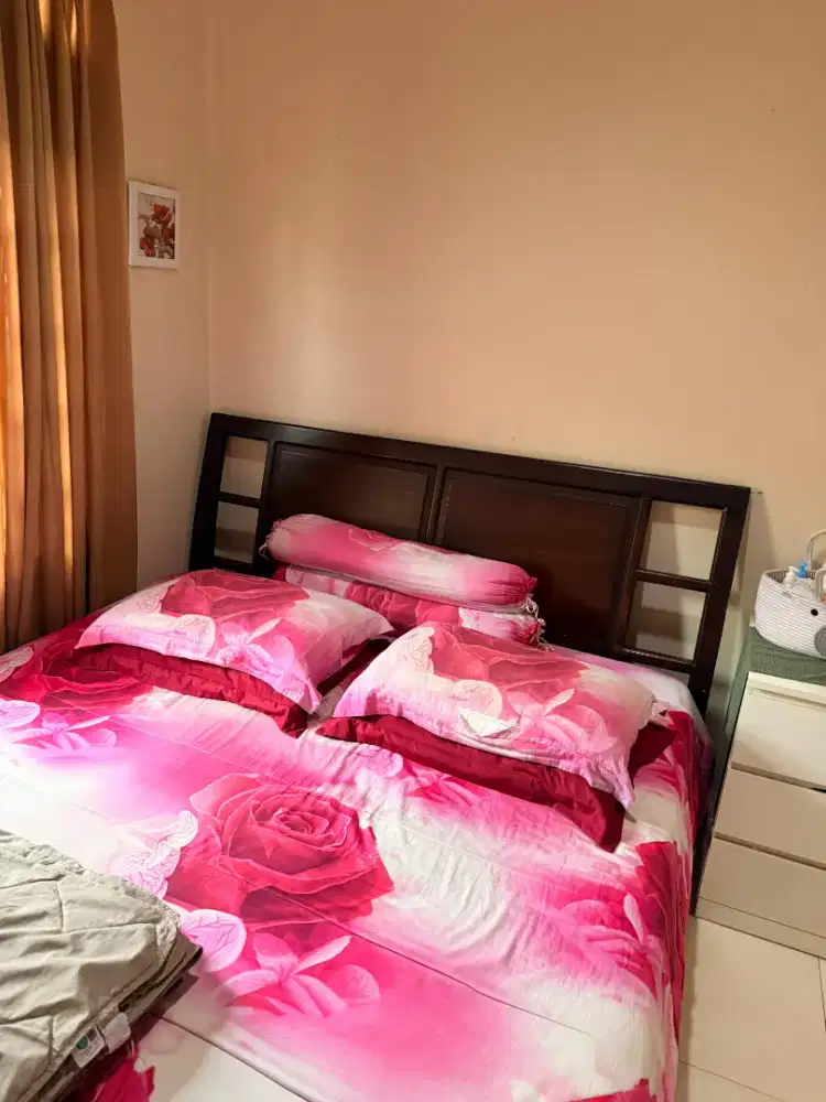 Preloved Dipan Jati +kasur uk 180×200