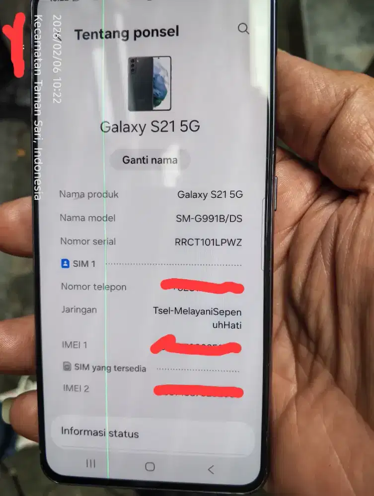 Lcd Samsung s21 5G copotan