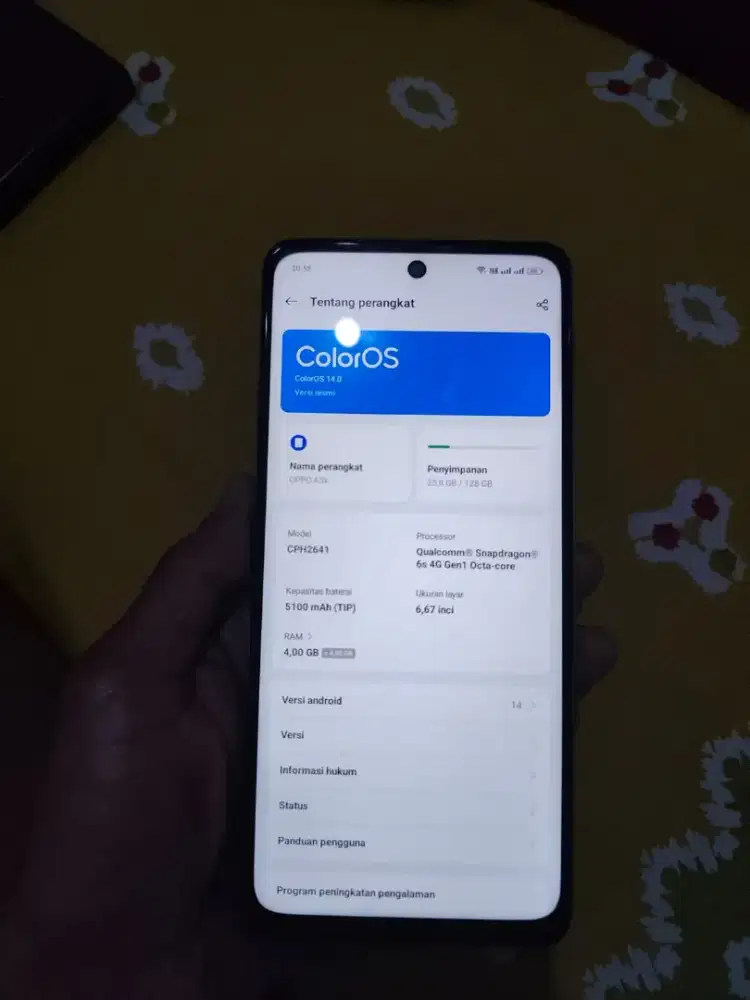 OPPO A3X MULUS BATANGAN 4/128